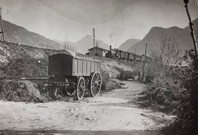 Álbum "Meine weltkriegs - Erinnerungen South-West Front (Carintia, Italia, Tirol del Sur) 31/03/1915-12/11/1918 - Josef Zohles Wien": ferrocarril Tolmezzo de Josef Zohles
