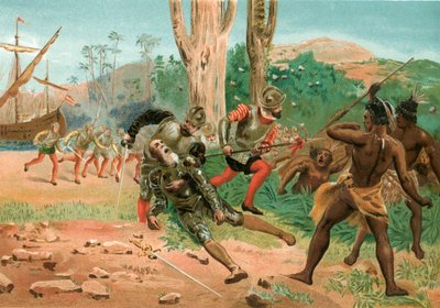 Muerte de Magallanes en Filipinas de Josep or Jose Planella Coromina