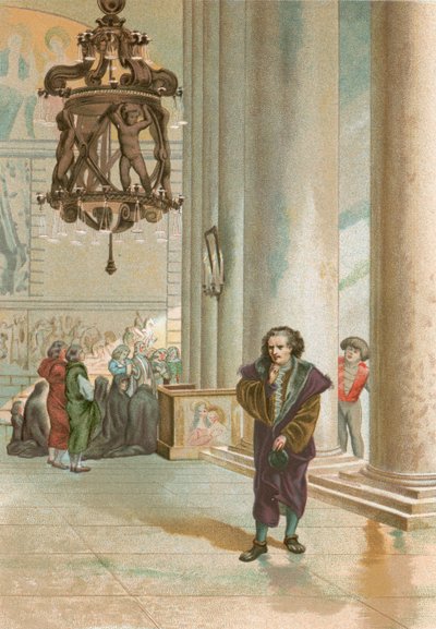 Galileo en la catedral de Pisa de Josep or Jose Planella Coromina