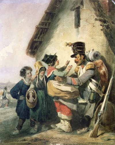 El regreso del soldado de Joseph Louis Hippolyte Bellange