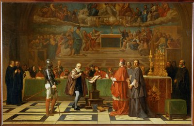 Galileo Galilei ante el Santo Oficio en el Vaticano ... de Joseph-Nicolas Robert-Fleury
