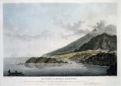 Vista de Morne Soufrire en la Isla de San Vicente, grabado y pub. por Francis Jukes (1747-1812) de Joseph (after) Billinghurst
