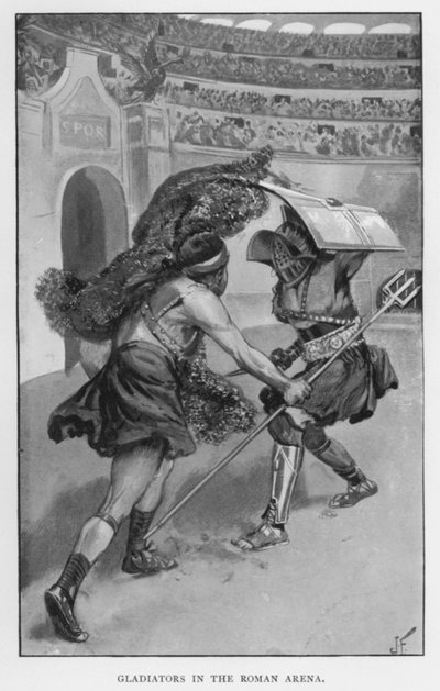 Gladiadores en la Arena Romana de Joseph (after) Finnemore