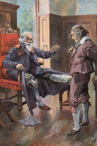 Robinson Crusoe: Mi padre me da excelentes consejos (litografia en color) de Joseph (after) Finnemore
