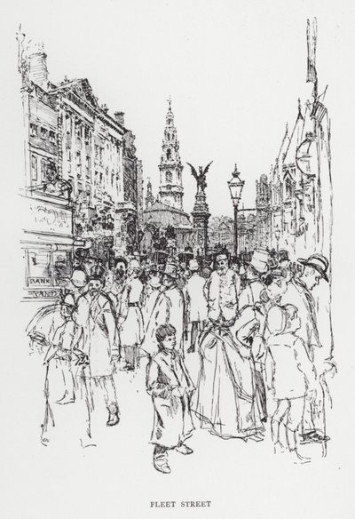 Fleet Street de Joseph (after) Pennell