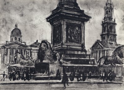 Leones, Trafalgar Square de Joseph (after) Pennell