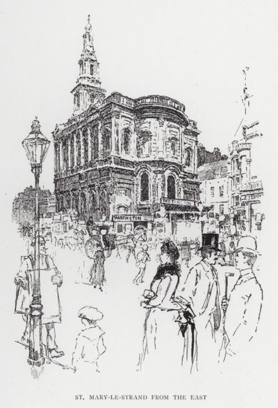 St Mary-le-Strand desde el Este de Joseph (after) Pennell