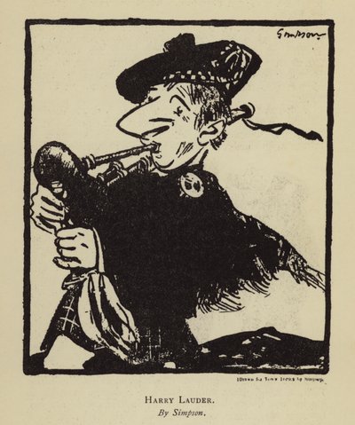 Harry Lauder, cantante y comediante escocés (lito) de Joseph (after) Simpson