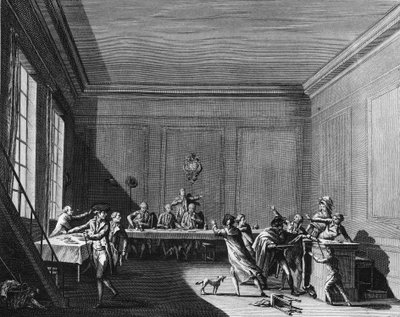 Asesinato del diputado Louis Michel Lepeletier, Marqués de Saint Fargeau de Joseph (after) Swebach Desfontaines