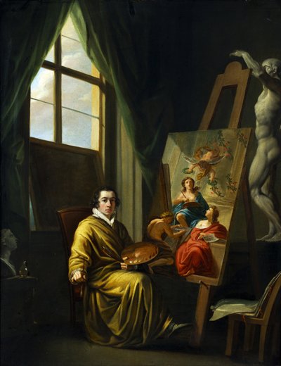 Autorretrato en su estudio, 1808-1810 de Joseph Abel