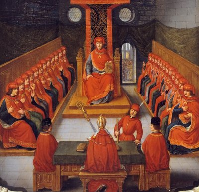 Primera reunión de la Orden del Toisón de Oro celebrada por Felipe III el Bueno, Duque de Borgoña, 10 de enero de Joseph Albrier