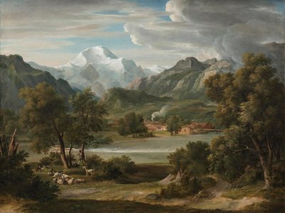 Valle de Lauterbrunnen cerca de Unterseen con el monte Jungfrau de Joseph Anton Koch