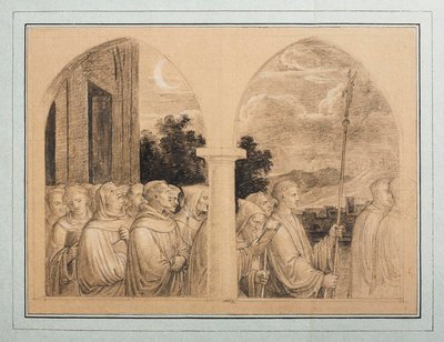 Procesión de monjes de Joseph Anton Koch