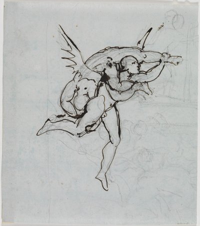 Estudio del consejero de Lucca, Infierno de Dante, canto 21, verso 34 de Joseph Anton Koch