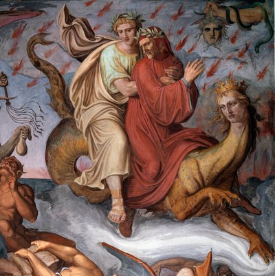 El infierno de la Divina Comedia de Dante (detalle) de Joseph Anton Koch