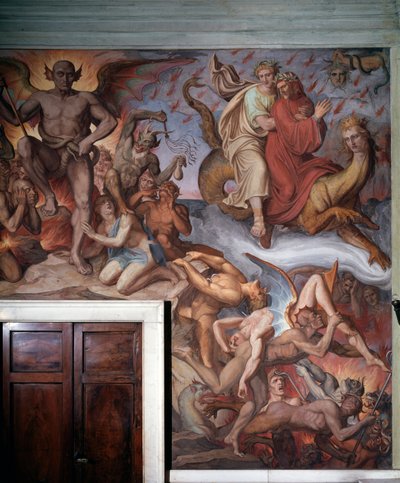El infierno de La Divina Comedia de Dante - (detalle) de Joseph Anton Koch