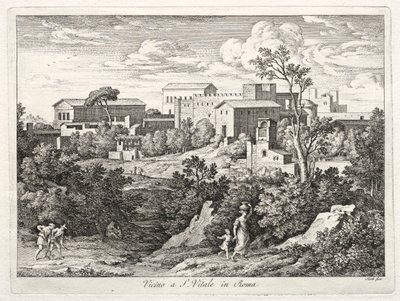View of San Vitale, Rome de Joseph Anton Koch