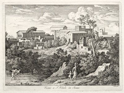 Vista de San Vitale, Roma, c. 1810 de Joseph Anton Koch