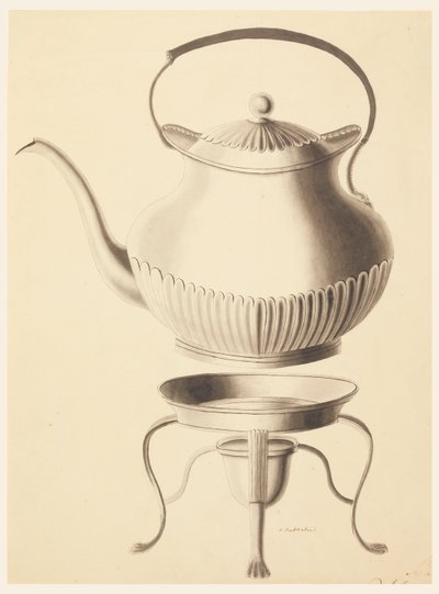 Diseño para una tetera con soporte de Joseph Anton Seethaler Ii