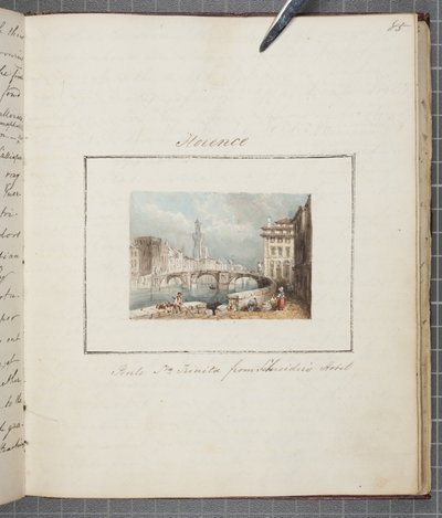 Florencia, pegado en el Diario de un viaje por Suiza e Italia de Thomas Moody, 1822 de Joseph Axe Sleap