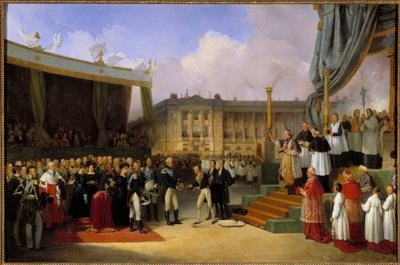 Carlos X coloca y bendice la primera piedra del monumento a la memoria de Luis XVI el 3 de mayo de Joseph Beaume