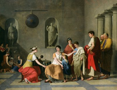 La madre de los Graco, c.1780 de Joseph Benoît Suvée