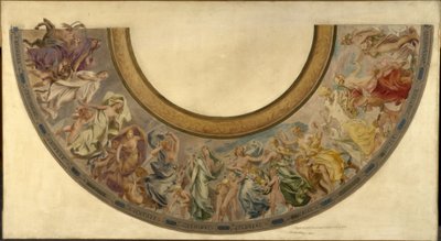 Boceto de la Escalera del Festival en el Ayuntamiento de París: Los meses republicanos de Joseph Blanc