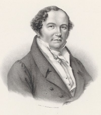 Retrato del compositor Conradin Kreutzer, 1780-1849 de Joseph Brodtmann