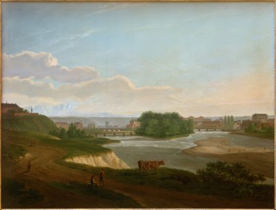 Vista de Múnich con el Isar de Joseph Carl Cogels