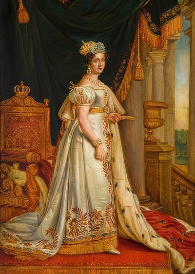 Reina Teresa en el atuendo de coronación de Joseph Carl Stieler