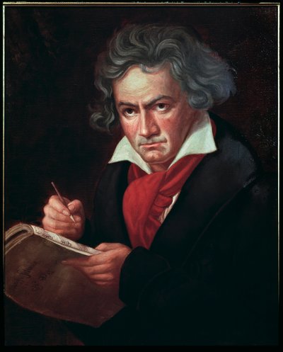 Retrato de Ludwig van Beethoven (1770-1827), músico alemán, componiendo la Missa solemnis de Joseph Carl Stieler