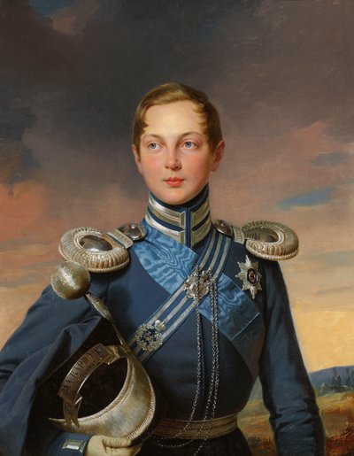 Retrato del Zarevich Alejandro Nikolaevich de Rusia 1818-1881 de Joseph Carl Stieler