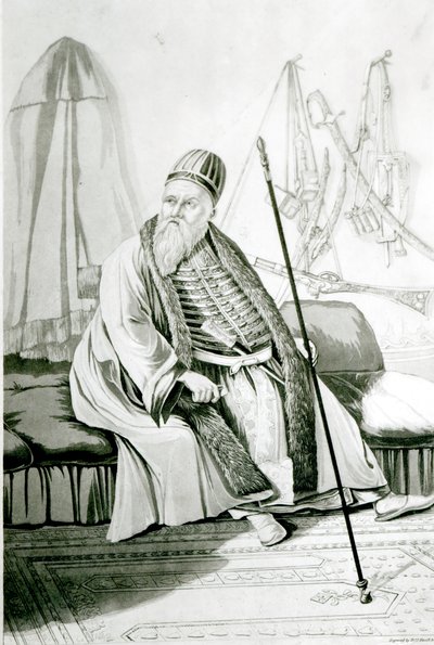 Retrato de Ali Pasha de Yannina, grabado por Robert Havell, 1822 de Joseph Cartwright