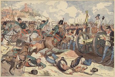 Batalla de Solferino, Italia, Segunda Guerra de Independencia Italiana, 24 de junio de 1859 de Joseph Charles (after) Beuzon