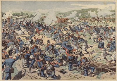 Batalla de Wissembourg, Guerra Franco-Prusiana, 4 de agosto de 1870 de Joseph Charles (after) Beuzon