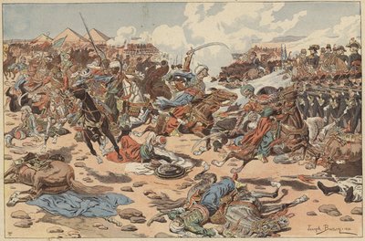 Batalla de las Pirámides, Egipto, Guerras Revolucionarias Francesas, 21 de julio de 1798 de Joseph Charles (after) Beuzon