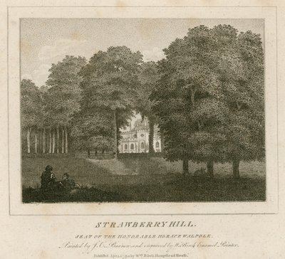Strawberry Hill, residencia del honorable Horace Walpole de Joseph Charles Barrow