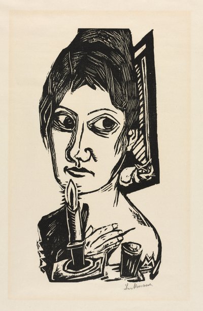 Mujer con vela de Joseph Charles Marin