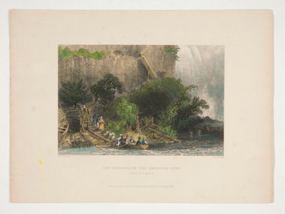 The Landing, on the American Side (Falls of Niagara), ilustración para Nathaniel Parker Willis de Joseph Clayton Bentley