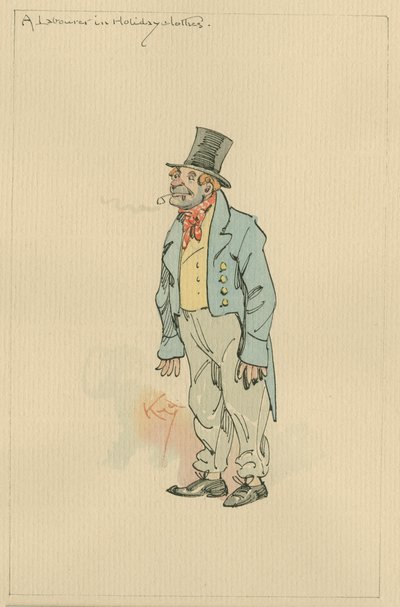 Un trabajador con ropa de fiesta, c.1920s de Joseph Clayton Clarke