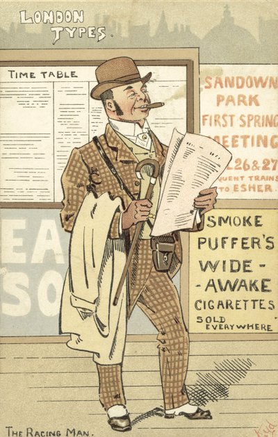 Tipos de Londres, el hombre de las carreras de Joseph Clayton Clarke