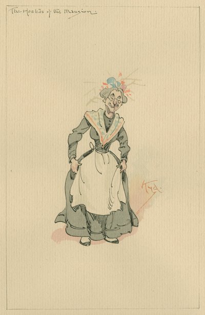 La anfitriona de la mansión, c.1920s de Joseph Clayton Clarke