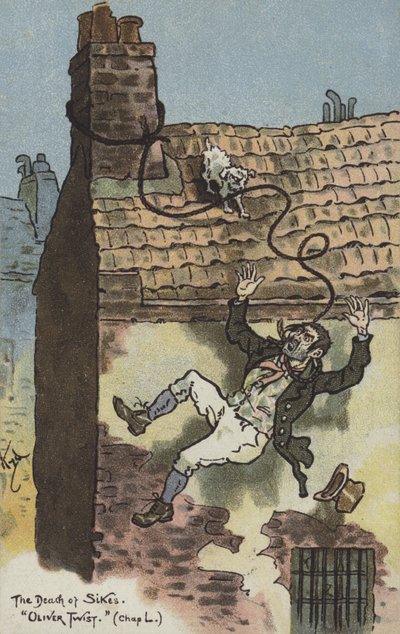 La muerte de Bill Sikes, Oliver Twist de Joseph Clayton Clarke