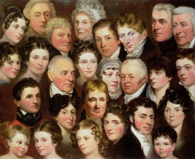 La familia Harvey de Norwich, c.1820 de Joseph Clover