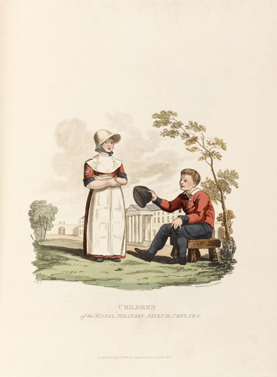 Niños del Asilo Militar Real, Chelsea, 1813 de Joseph Constantine Stadler
