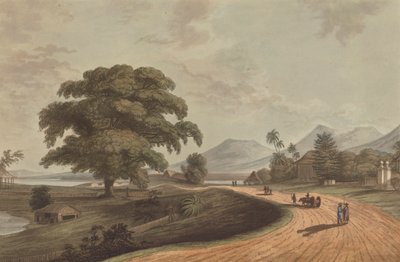 Fuerte Marlborough desde Old Bencoolen, Sumatra, 1799 de Joseph Constantine Stadler