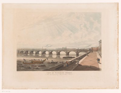 Vista del puente de Waterloo desde el lado este de la terraza de Somerset House Vista del puente de Waterloo, desde el extremo este de Somerset House Terrace (título sobre el objeto) de Joseph Constantine Stadler
