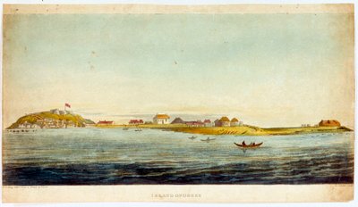Isla de Goree (aguatinta coloreada) de Joseph Constantine Stadler