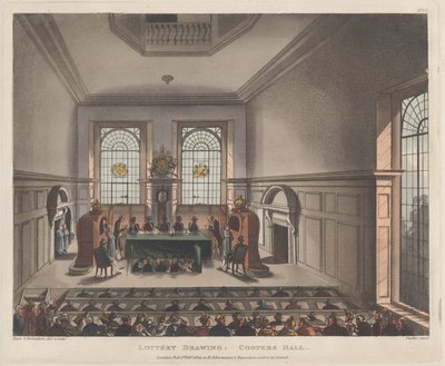 Sorteo de lotería, Coopers Hall, 1 de febrero de 1809 de Joseph Constantine Stadler