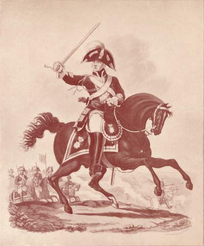 Oficial, 2º Regimiento de Guardias de Vida Período de Waterloo, 1812-1815 de Joseph Constantine Stadler